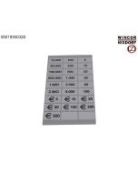 Label set banknote size (13x26)