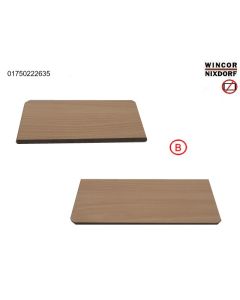 Tray plate stainless steel/beech