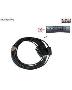 RS232 to RJ45 cable, 5.0m, black