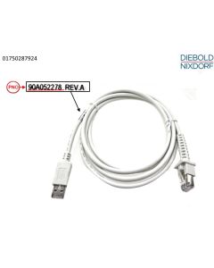 USB Type A cable white 2.00m