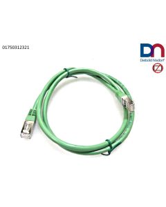 PY: TP cable 1m 2x RJ45 Cat6 green S/FTP