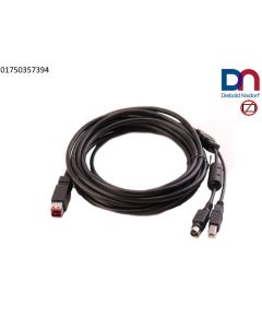 Y-Cable PUSB 24V(ID) USB-B HOS3P 5.0M bk