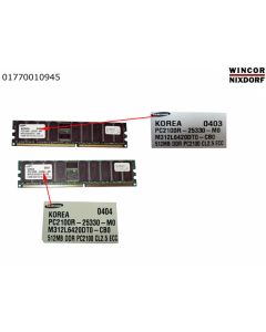 Memory  1GB DDR-RAM  ECC,lp 2x512MB