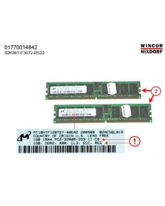 2GB 2X1GB DDR2-400 PC2-3200 ECC 84003604