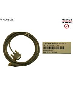 RS232 STRAIGHT CABLE 9 PIN MALE