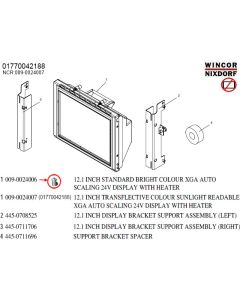 12.1" READABLE XGA 24V DISPLAY W. HEATER