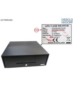 Cash Drawer, black, slide, RJ11