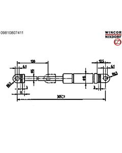 GAS SPRING 125N