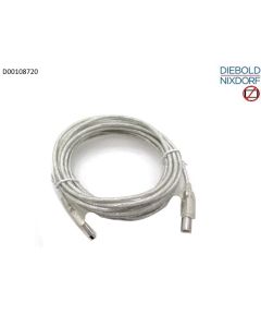 USB2.0 CA 5M A-M/B-M 28/28 AWG TRANS SIL